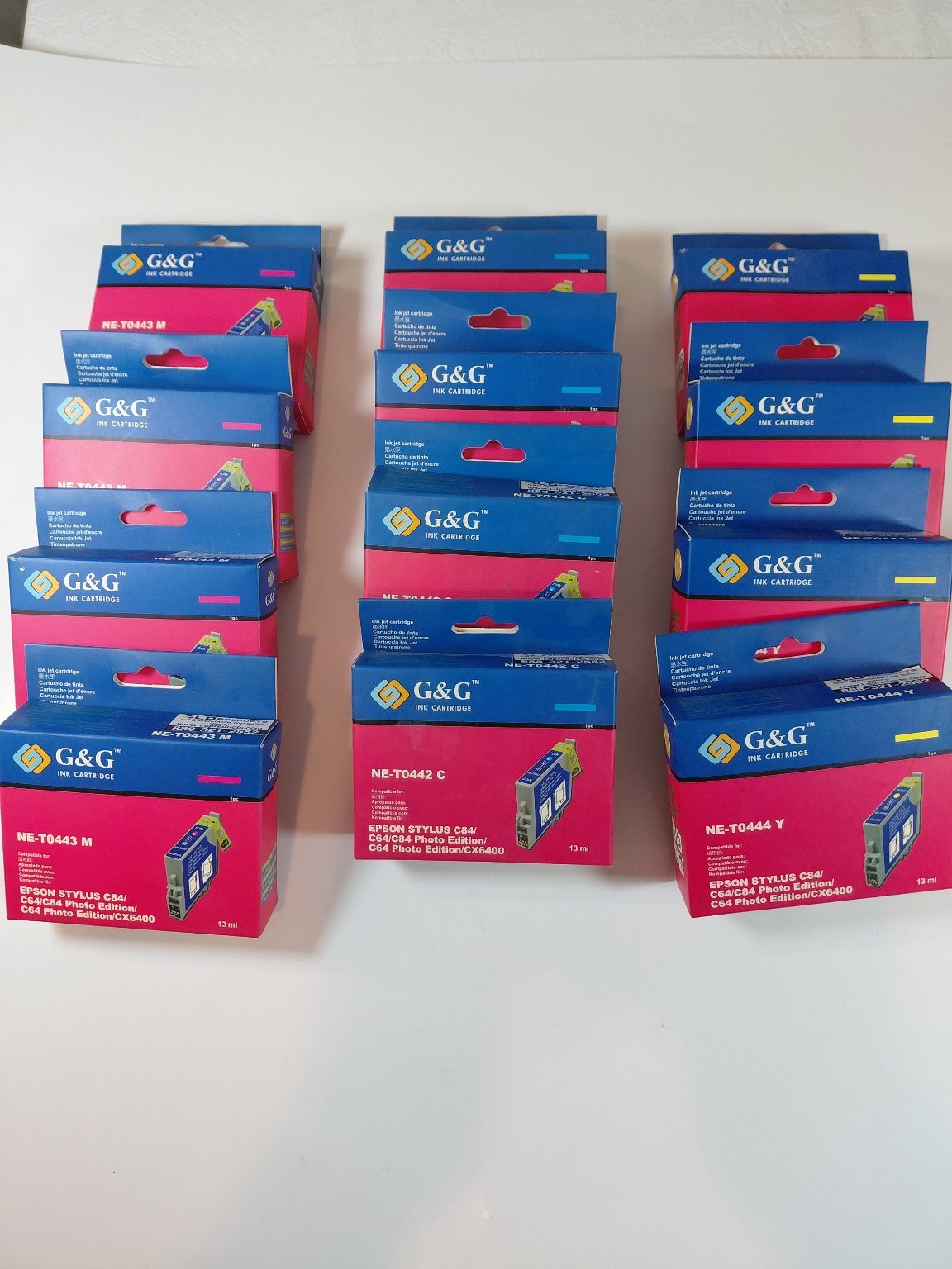 Expired Ink Cartridge Lot Cyan  Magenta, Yellow For Epson Stylus C84 C64 CX6400