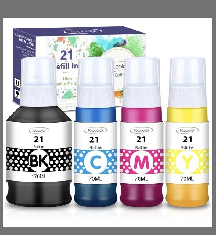 Topcolor GI-21 G3270 G3260 Ink Bottles Compatible For Canon 21 GI-21 GI21 Ink