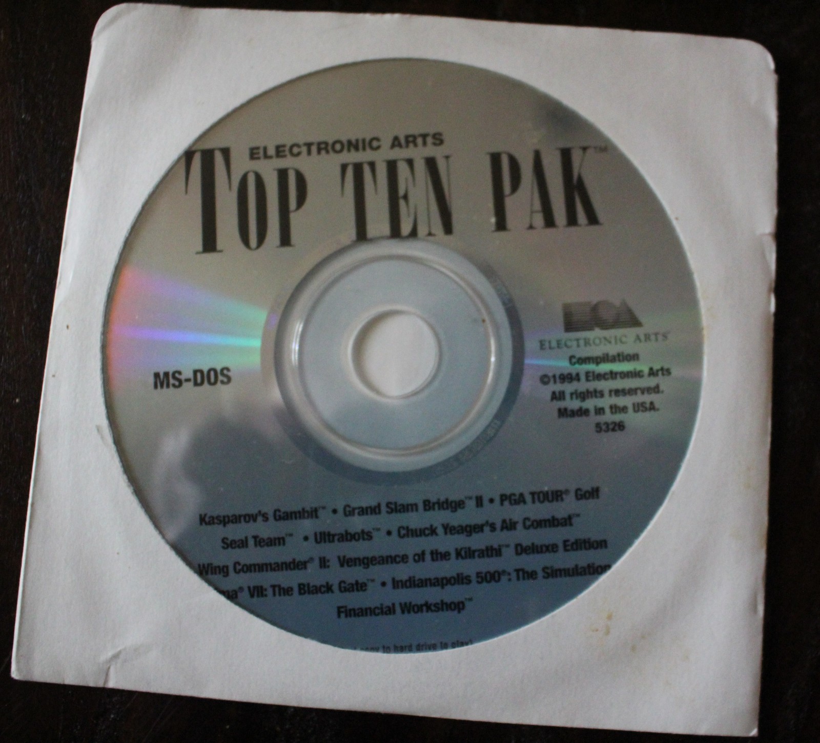 electronic arts top ten pak of games for ms-dos