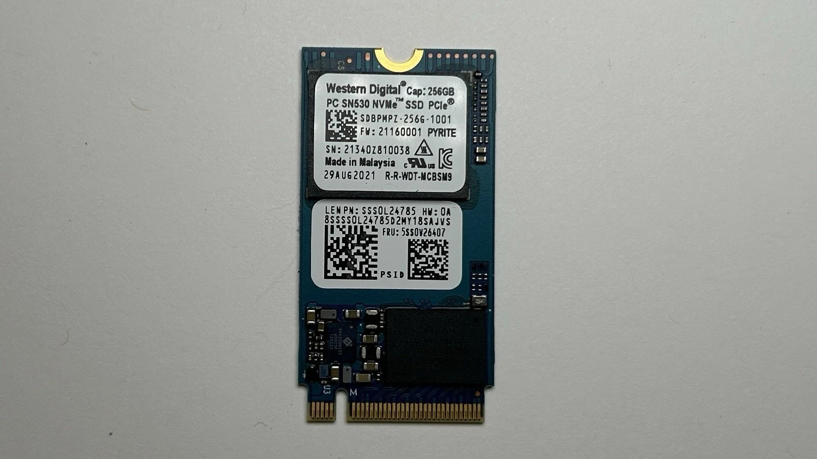 Western Digital PC SN530 256GB M.2 2242 NVMe Internal SSD (SDBPMPZ-256G)