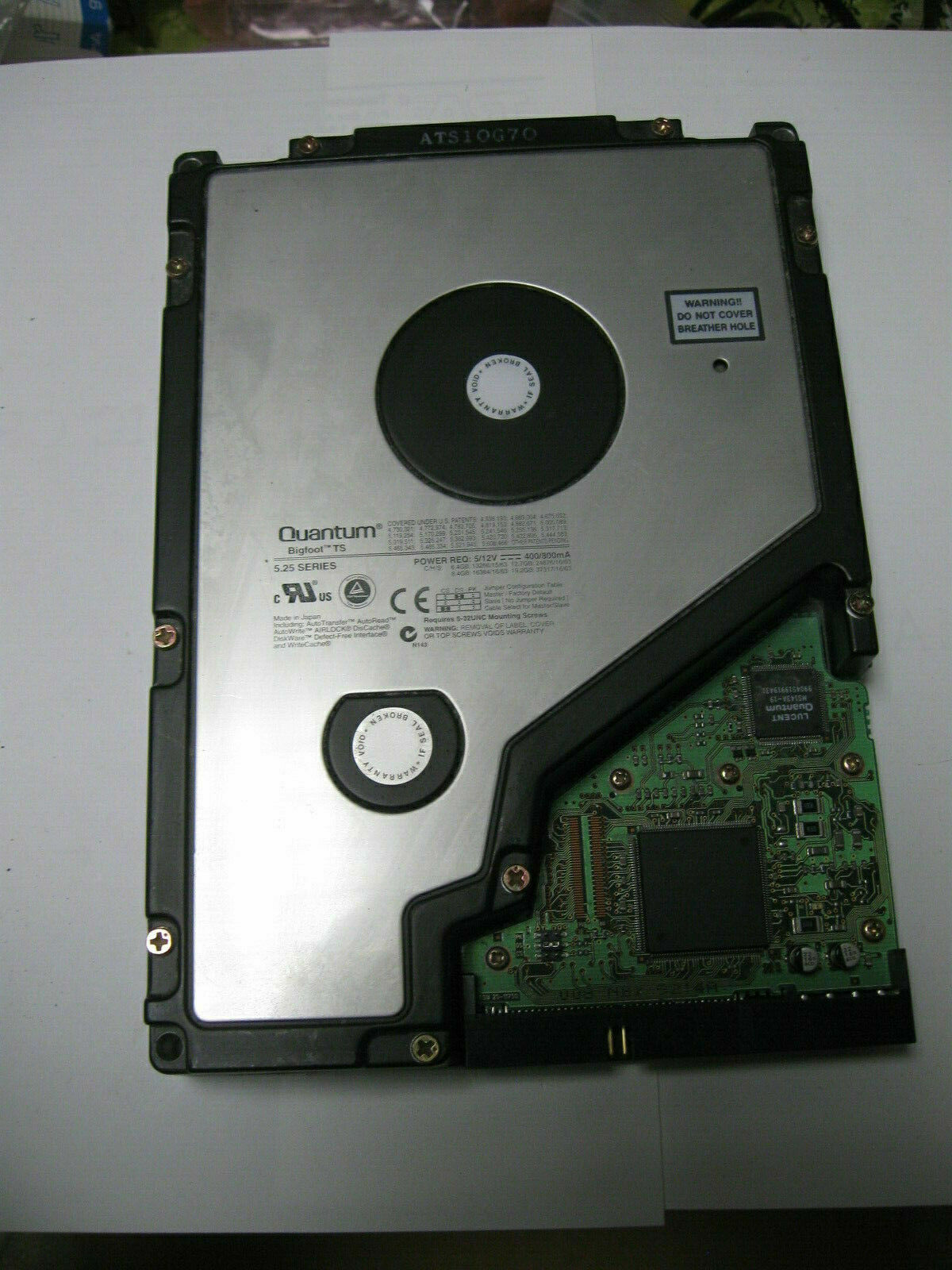 VINTAGE Quantum Bigfoot TS HARD DRIVE 12.7GB TS12A011 IDE AT ATA
