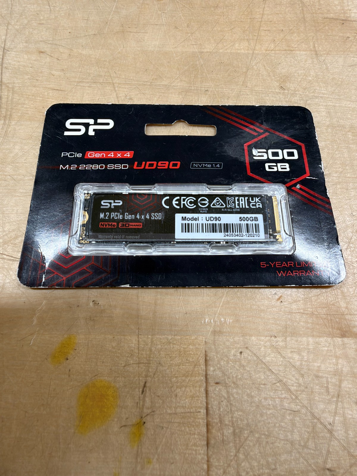 Silicon Power 500GB UD90 SSD PCIe Gen 4x4 NVMe 1.4 M.2 2280 SSD