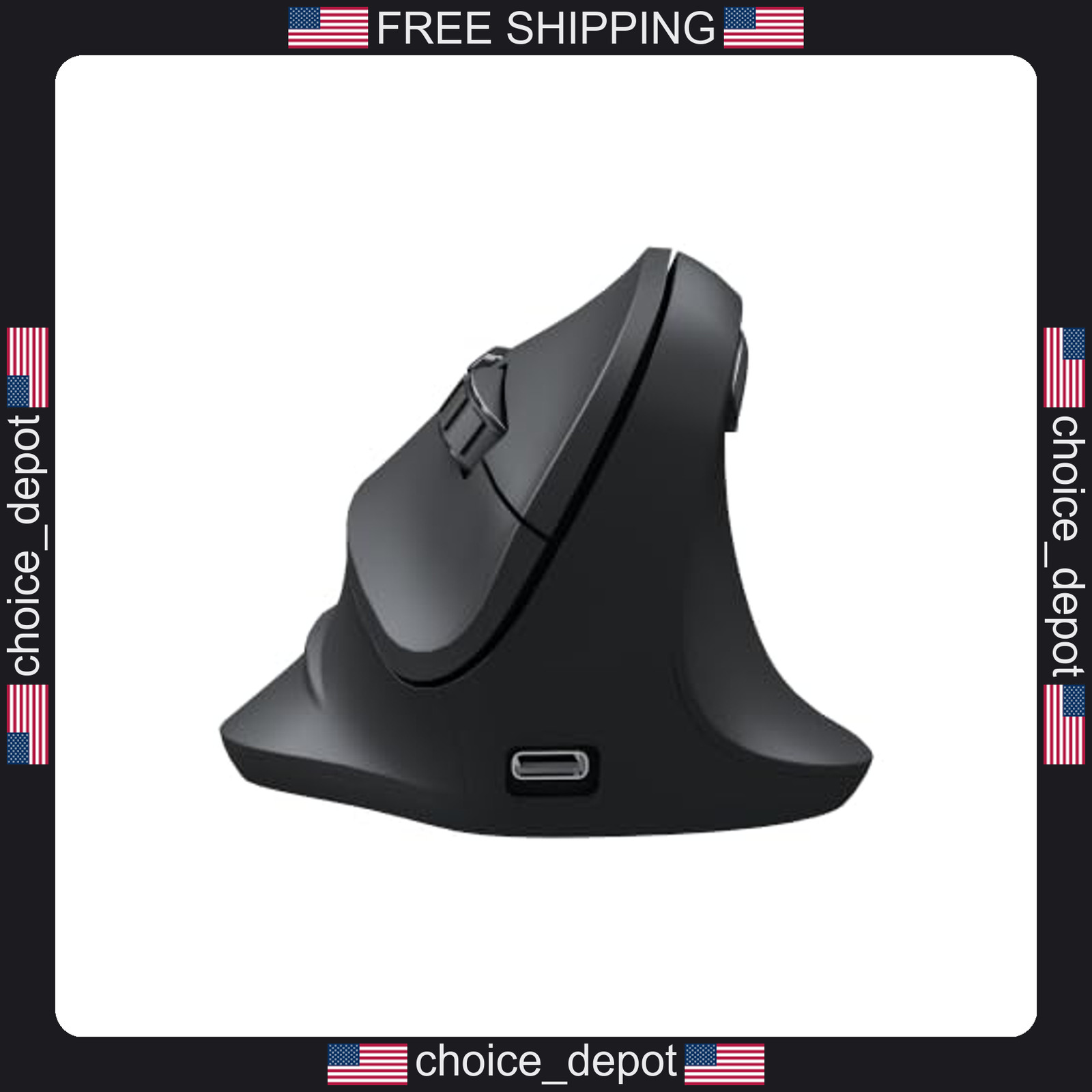 Wireless ergonomic vertical mouse Bluetooth 2.4G DPI adjustable for Windows Mac