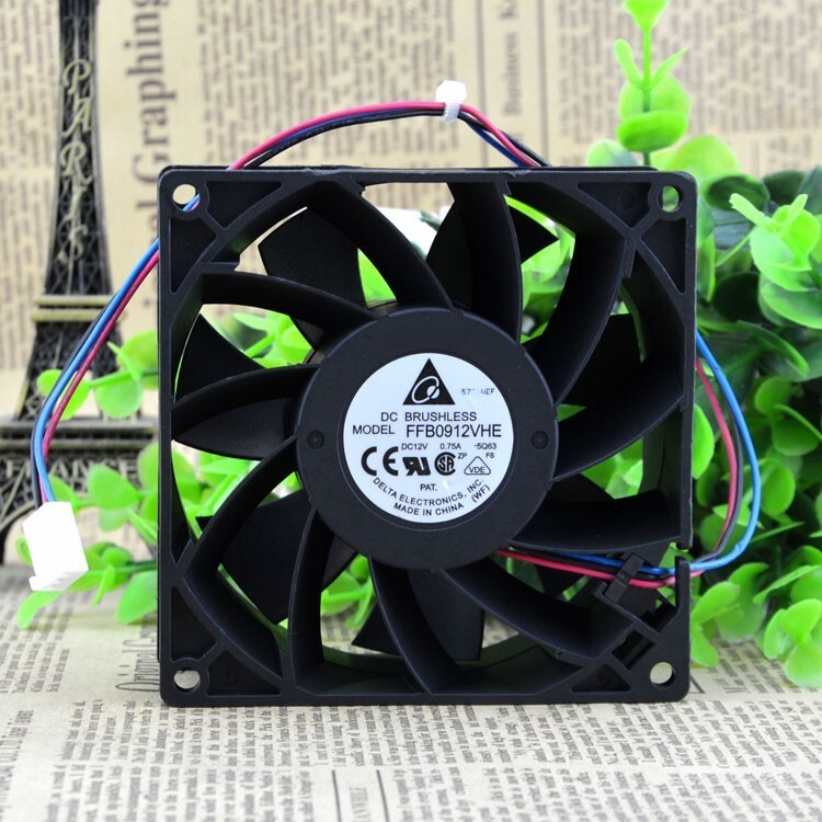 For Delta FFB0912VHE 9CM 9038 12V 0.75A High Airflow Chassis Cooling Fan