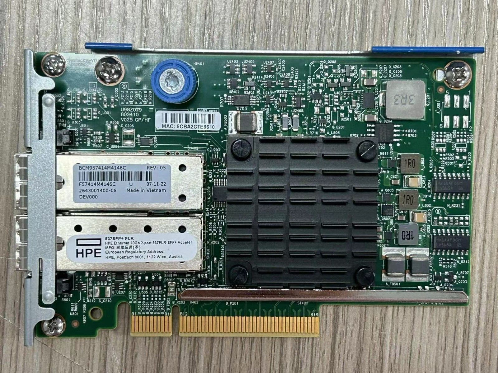 HPE 10Gb 2 PORT 537FLR-SFP+ BCM57414 ADAPTER GEN10 P08440-B21 P12925-001