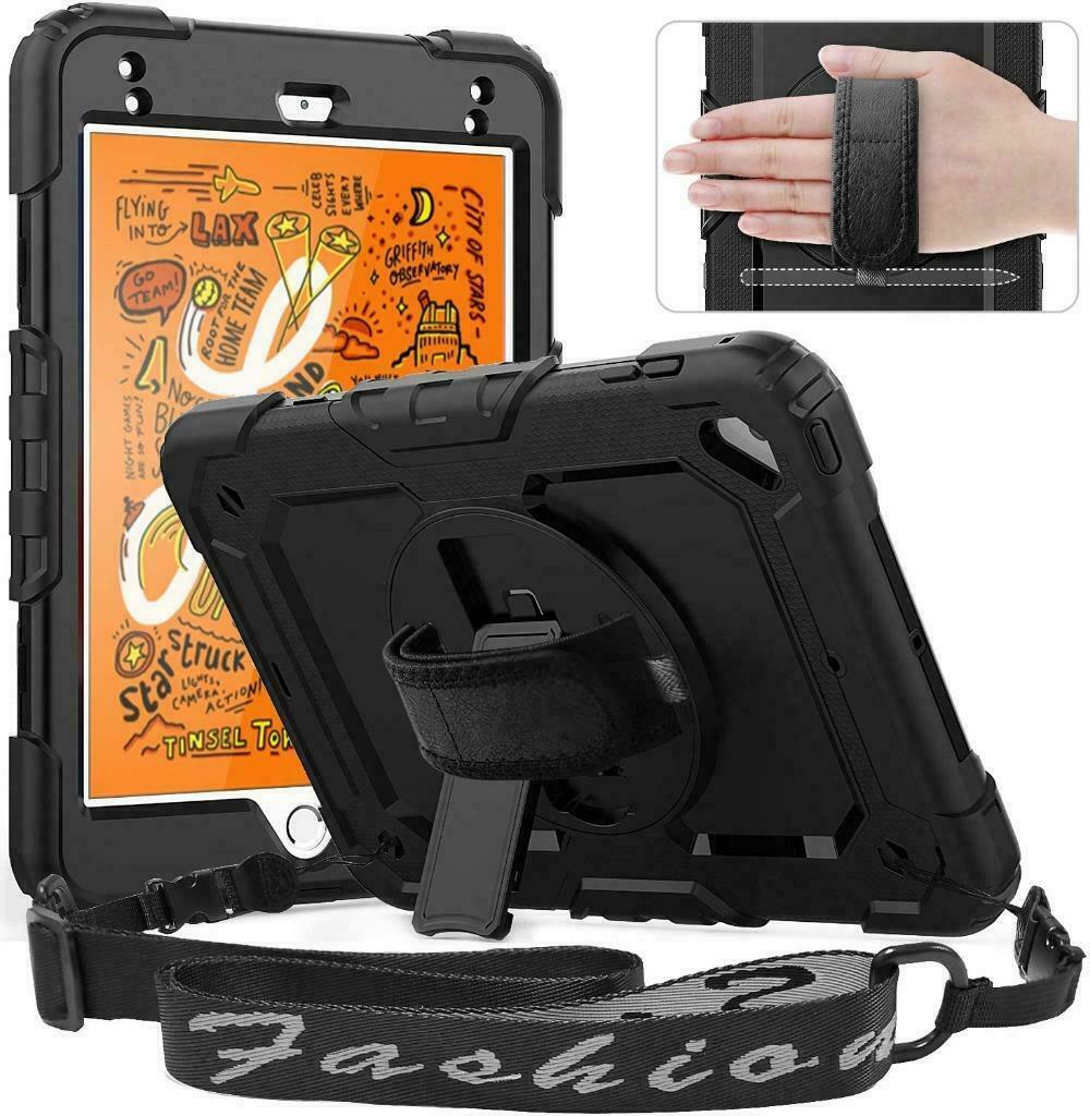 Heavy Duty Shockproof Protective Hard Case w/Stand Strap For iPad mini 5/mini 4