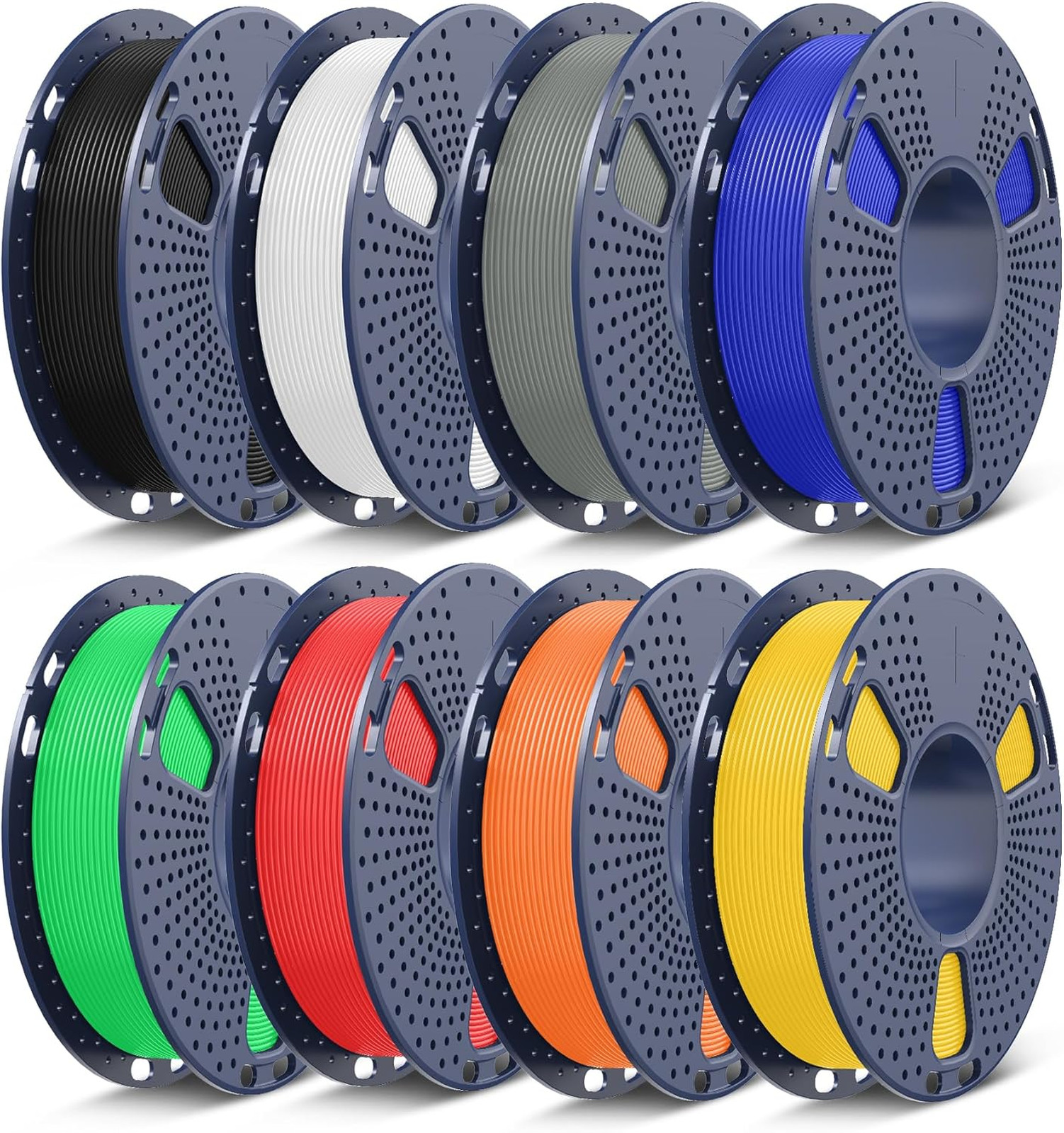 3D Printer Filament Bundle, Multicolor PLA Plus, Fit Bambu Labs Printer, 8