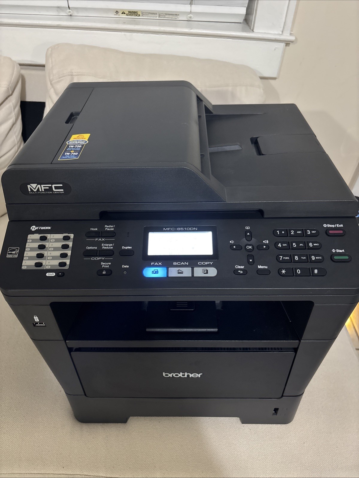 Brother MFC-8510DN Laser Printer Scanner Copier Duplex Low Page Count Clean