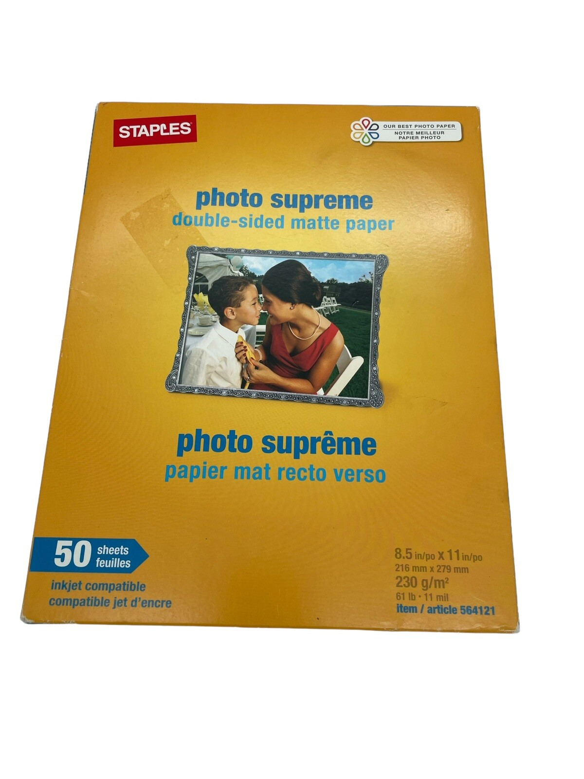 NEW/SEALED STAPLES Photo Supreme 8.5 x11 Double-Sided Matte 50 Sheets New