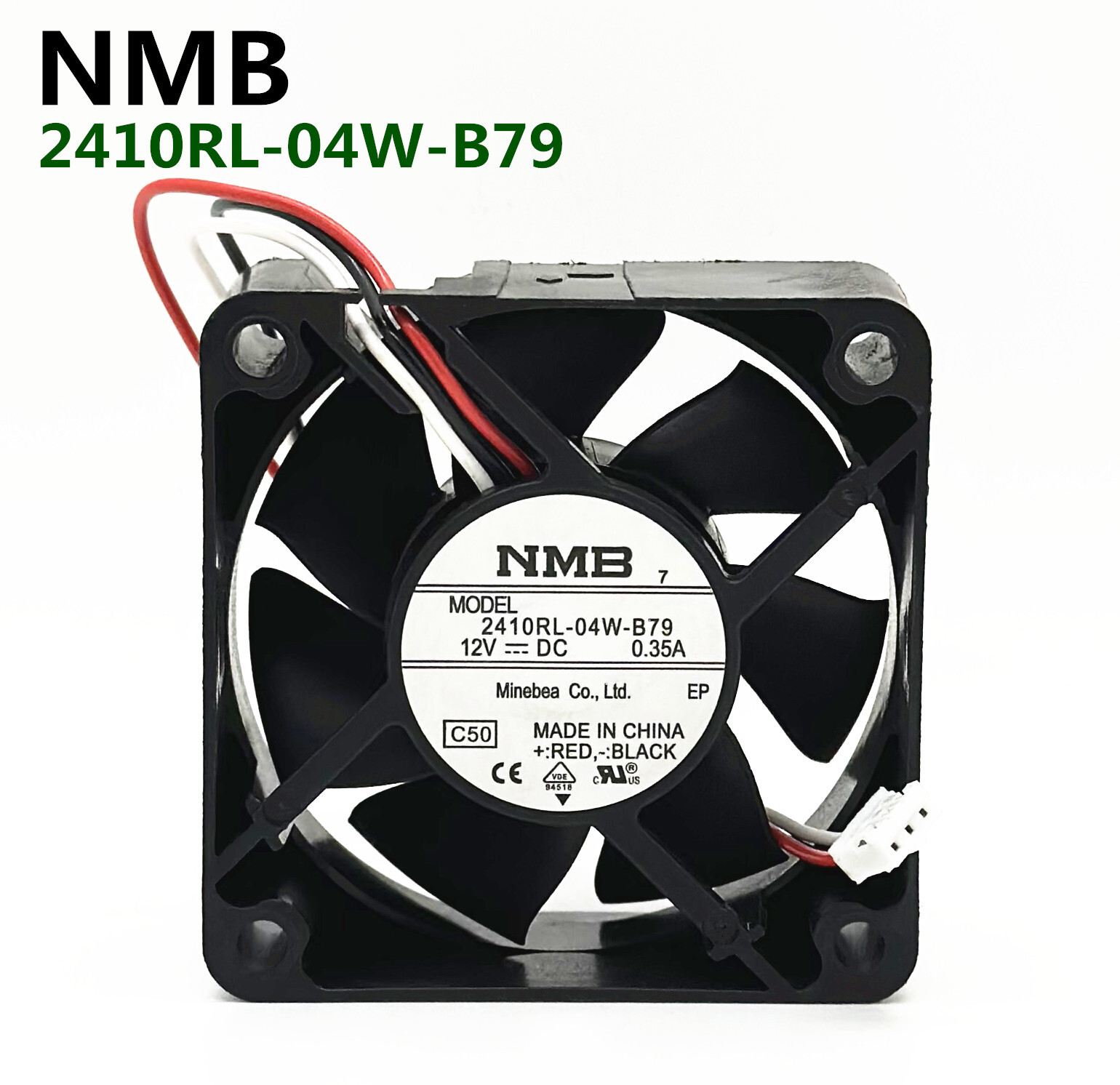 1pcs NMB 2410RL-04W-B79 6025 12V 0.35A 6CM 3-pin Double Ball Server Fan