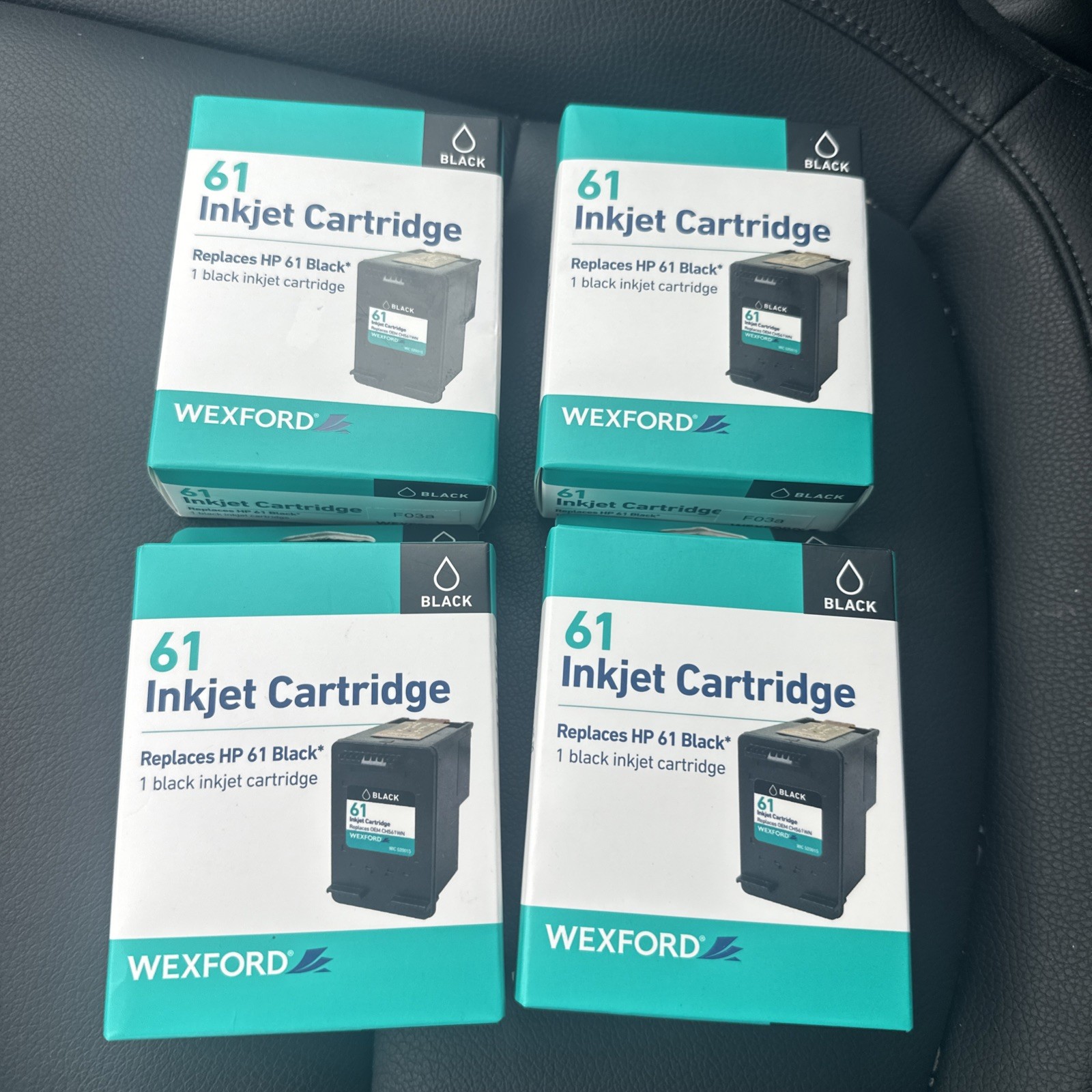4 Boxes: Wexford Inkjet Cartridge Replaces HP 61 *Black* (5190) F