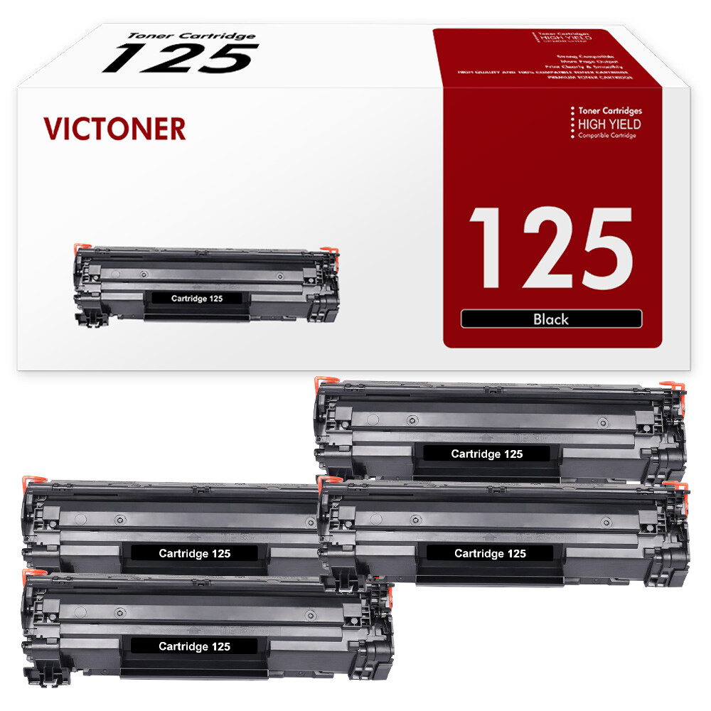 4pk 125 Toner Cartridge For Canon Imageclass MF3010 LBP6000 LBP6550 LBP6030w