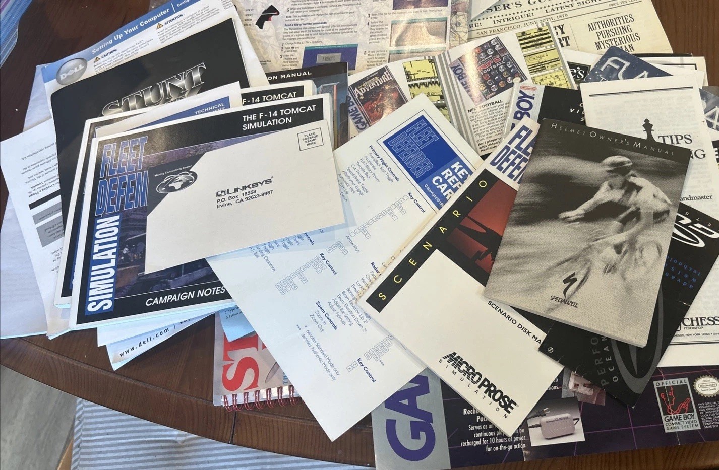 Giant Lot of Computer Games Ephemera Manuals Maps Inside Vintage