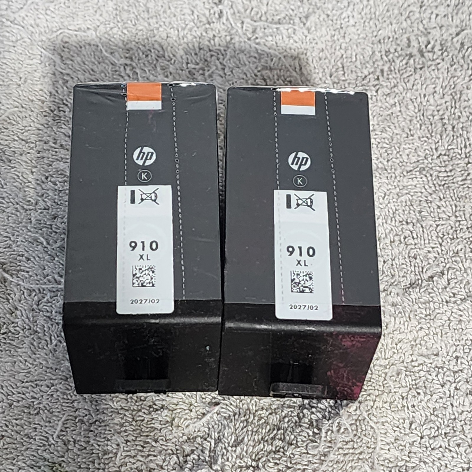 HP 910XL Black Hi Yield Ink Cartridge Genuine New Sealed 2027 Lot Of 2