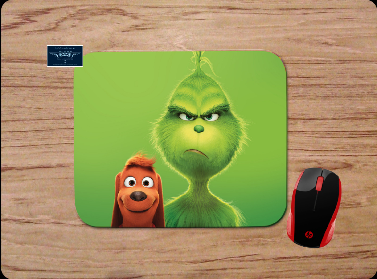 DR SEUSS THE GRINCH & MAX FUNNY MOUSE PAD MAT NONSLIP SCHOOL HOME OFFICE GIFT