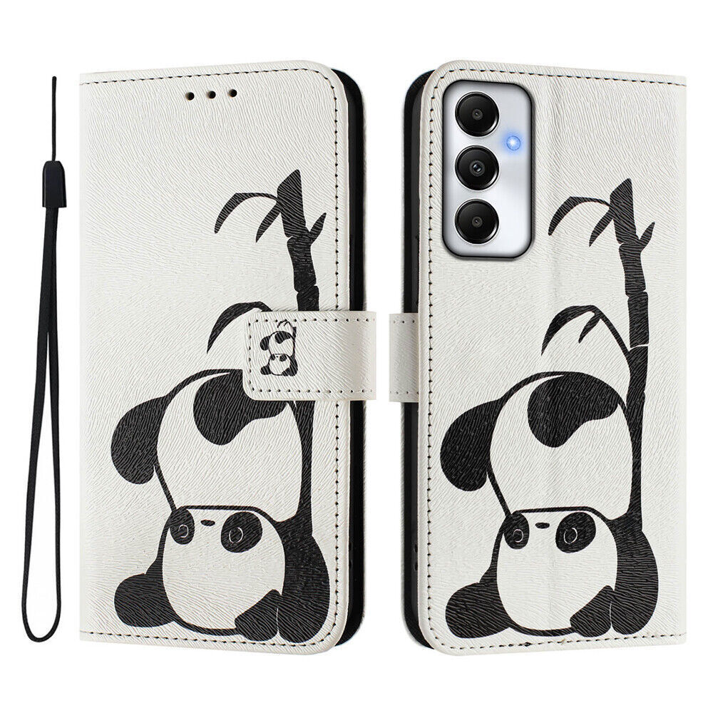Luxury Flower Cat Marble Wallet Cover Case For A05S A15 A16 A23 A33 A35 A55 A54