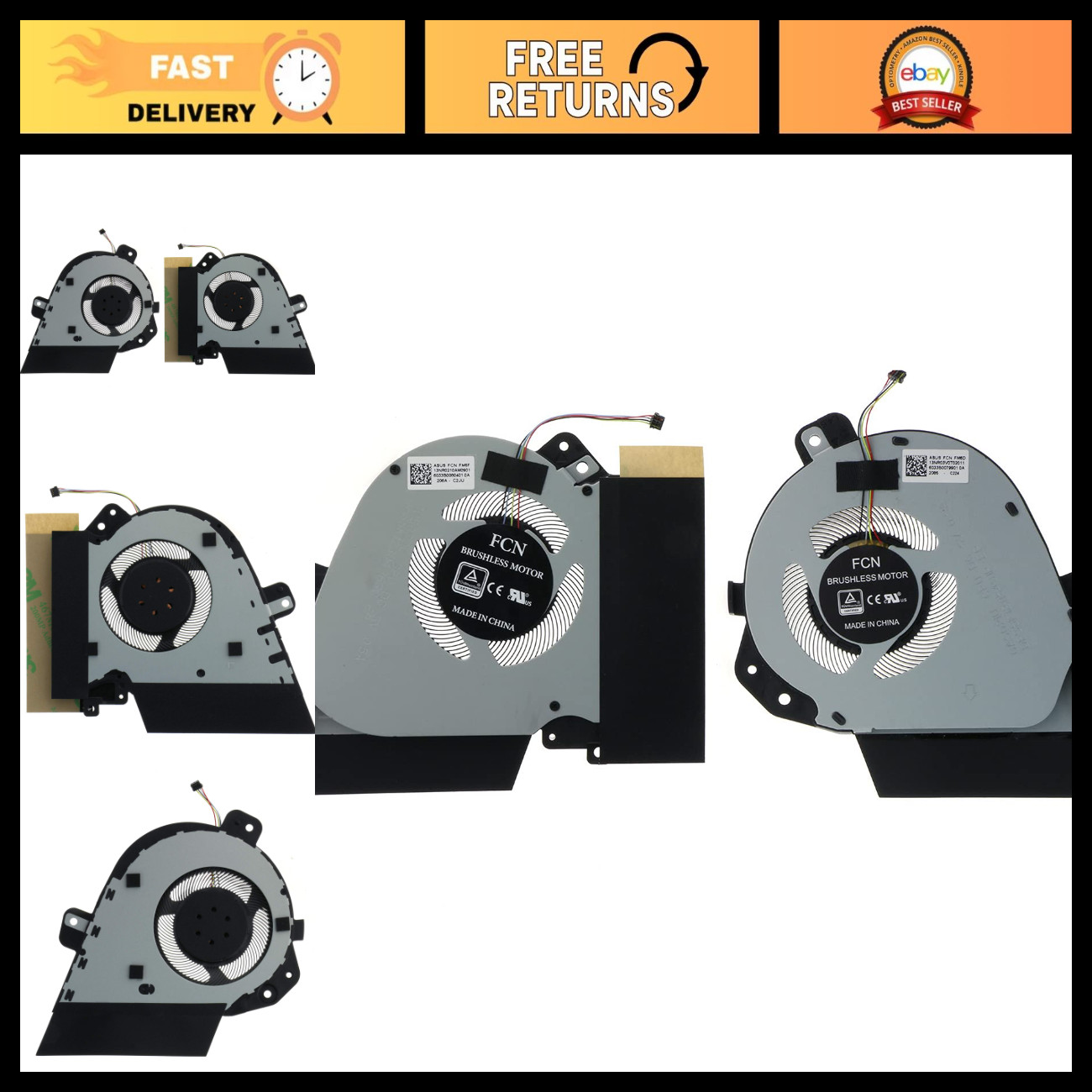Replacement CPU GPU Cooling Fan for Gaming Laptops - 5V 0.5A, Quiet & Efficient