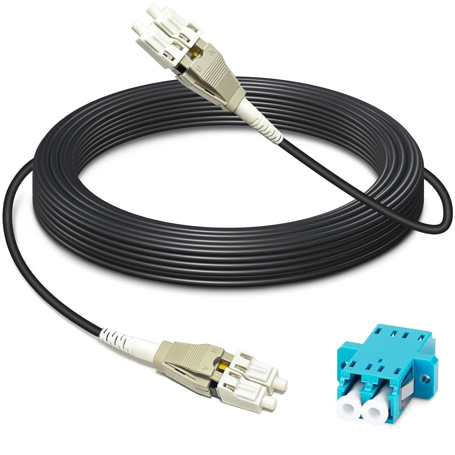 100ft (30 Meters) Uniboot OM3 Fiber LC to LC Outdoor Armored Fiber Optic Cabl...