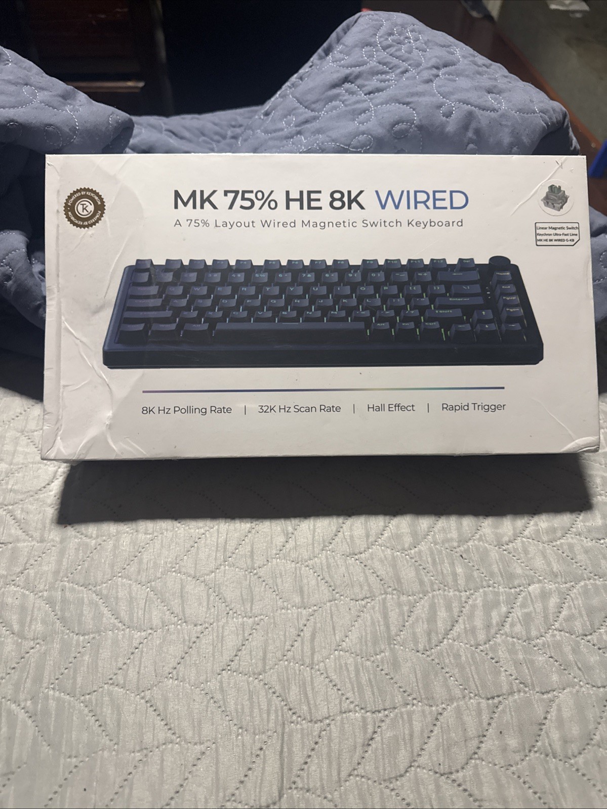 Inland Gaming MK HE 75%  Wired RGB Gaming Keyboard blue New