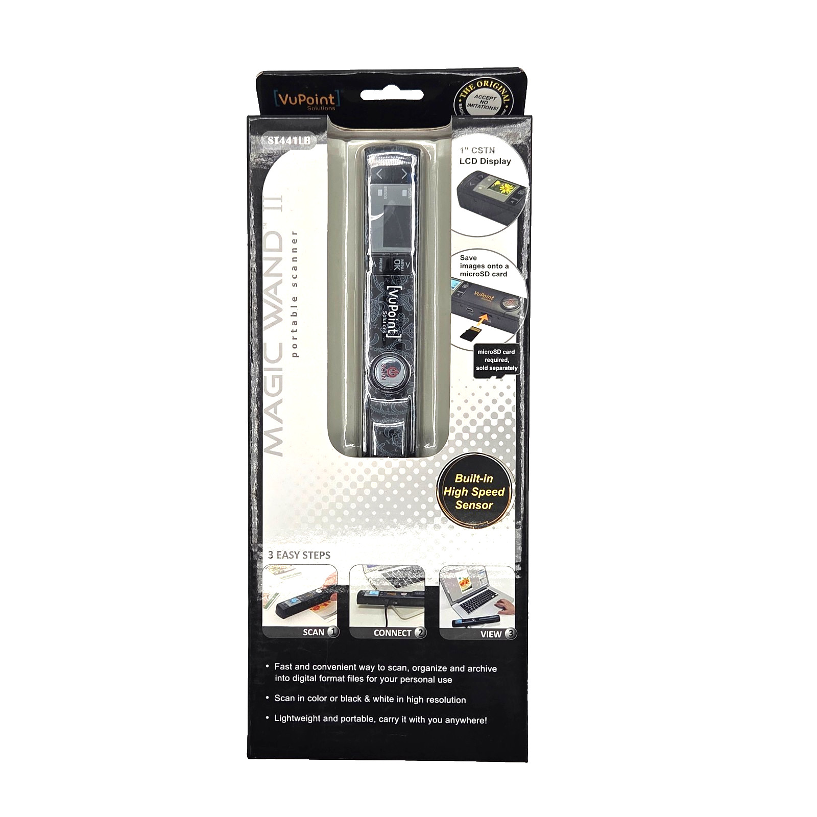 VuPoint Solutions Magic Wand ST441LB Handheld Portable Scanner • New NIB