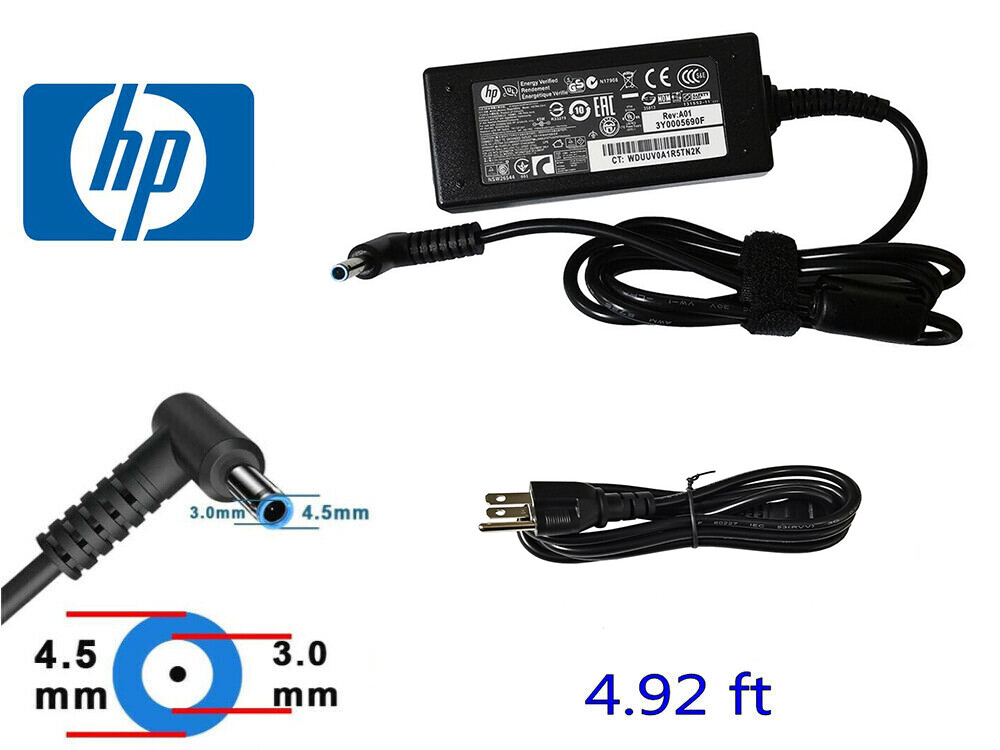 New HP 15-da1005dx 15-da0032wm 15-da0073wm 15-da0053wm AC Charger Adapter 45W