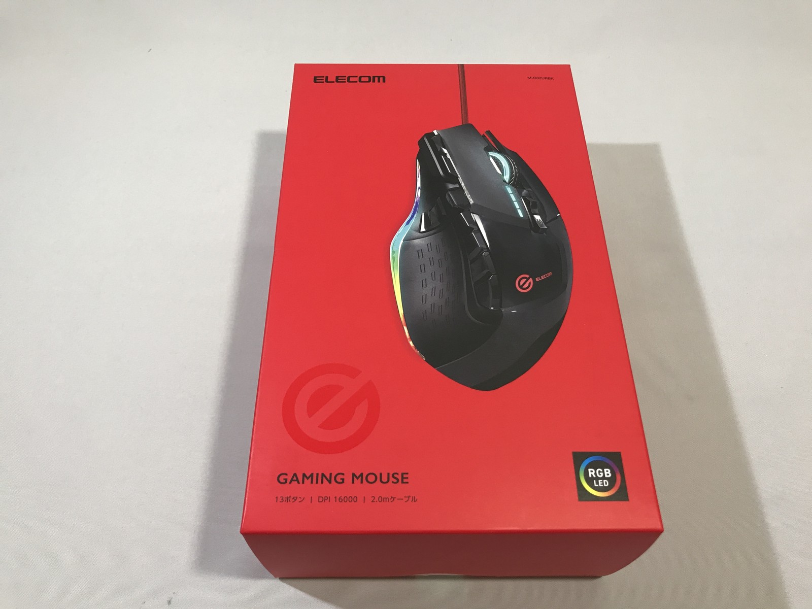 ELECOM gaming mouse 13 button programmable RGB compatible black M-G02URBK