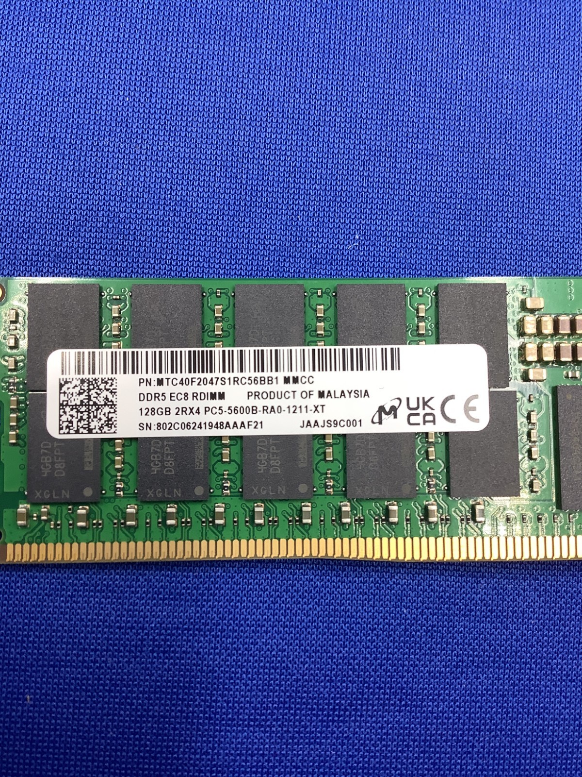 MICRON 128GB (1X128GB) 2RX4 PC5-5600B RDIMM MEMORY