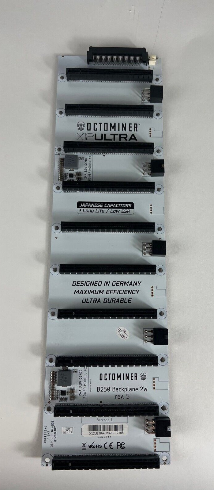 Octominer X12 Ultra B250 Backplane Rev 5 for Crypto Currency Mininng