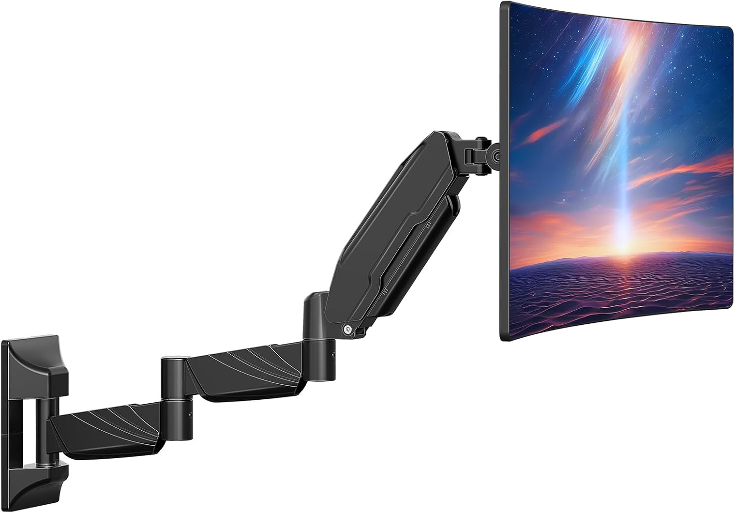Long Arm Monitor Wall Mount for Max 32 Inch Computer Screen, Extra Long Adjustab