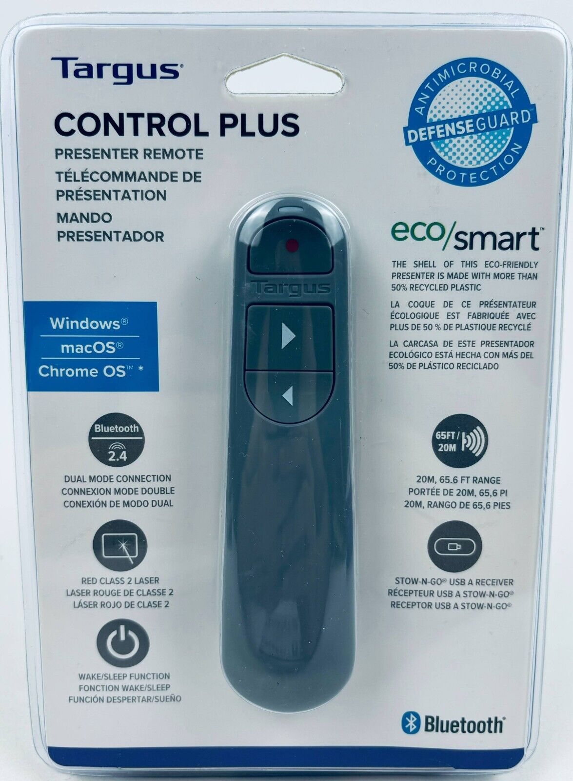 Targus Control Plus Dual Mode Antimicrobial - Eco/Smart Laser Presenter