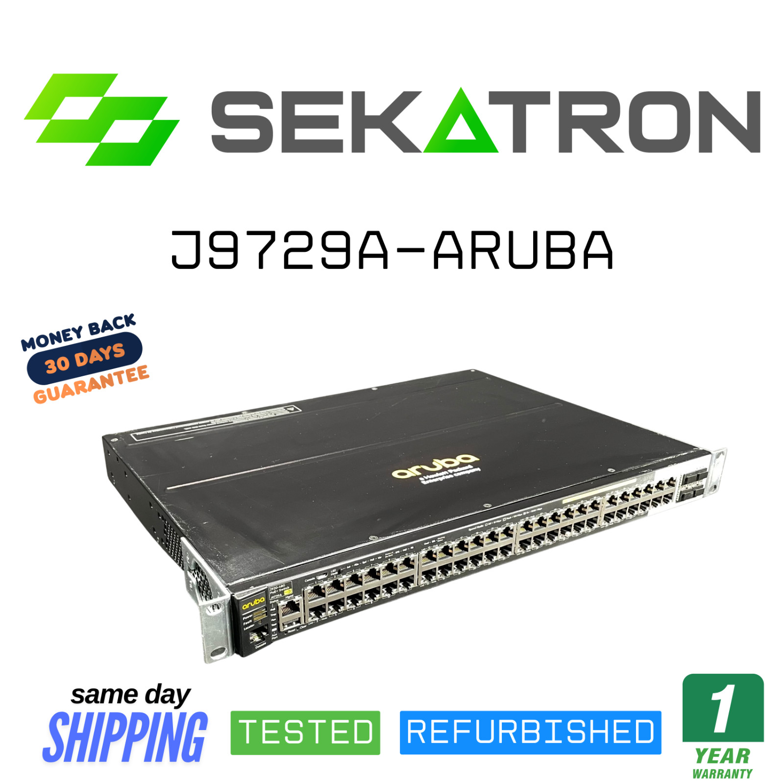 🔀 HP J9729A-ARUBA 2920-48G-POE+ 48-Port Gigabit PoE+ Managed Switch WB.16 ⚡