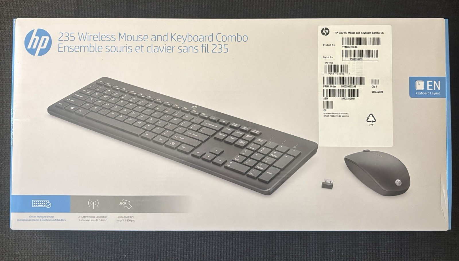 HP 235 Wireless Mouse & Keyboard Combo - New, Sealed