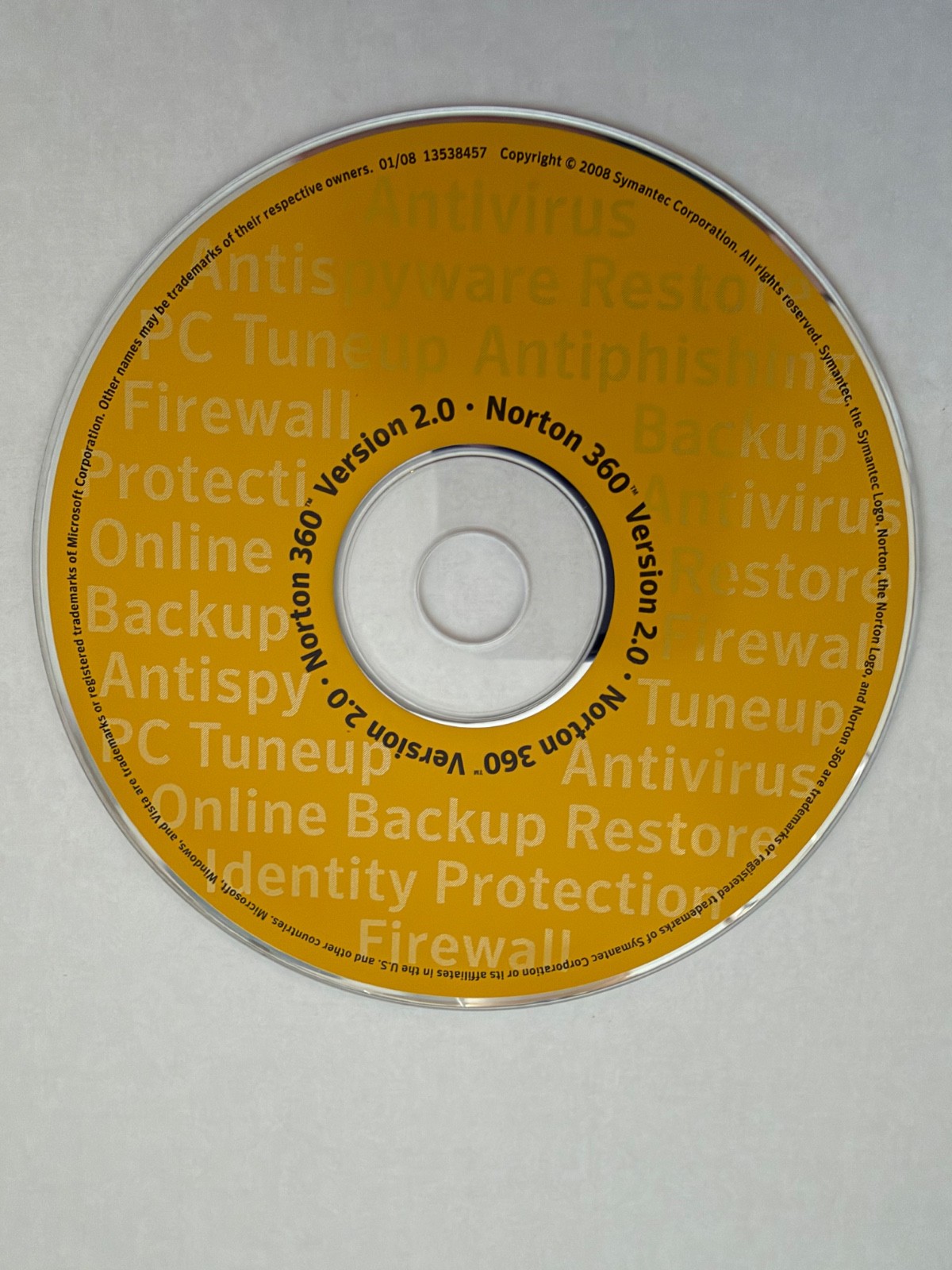 Norton 360 Version 2.0 Install Disc