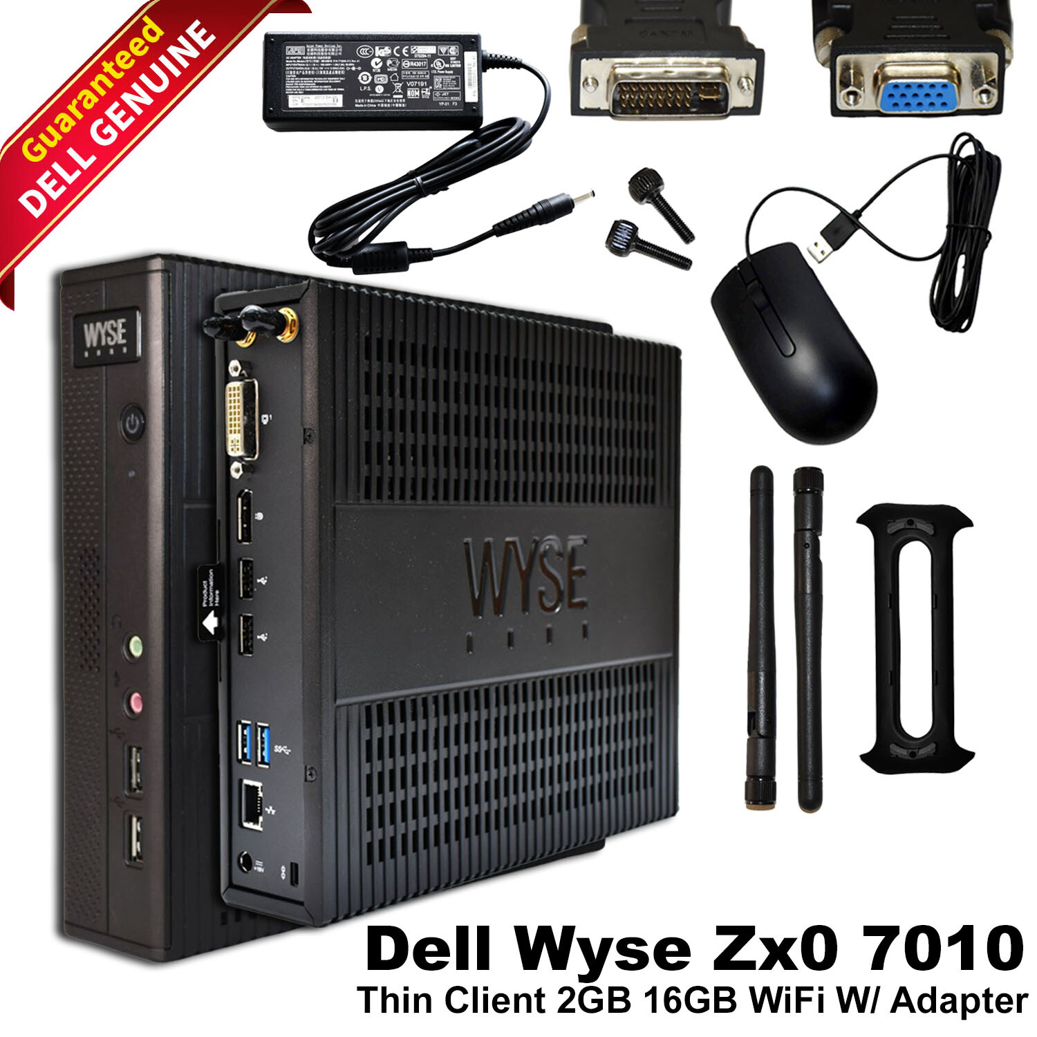 Dell Wyse 7010 Thin Client AMD G-T52R 1.5GHz 2GB RAM 16GB SSD WIFI 736PH