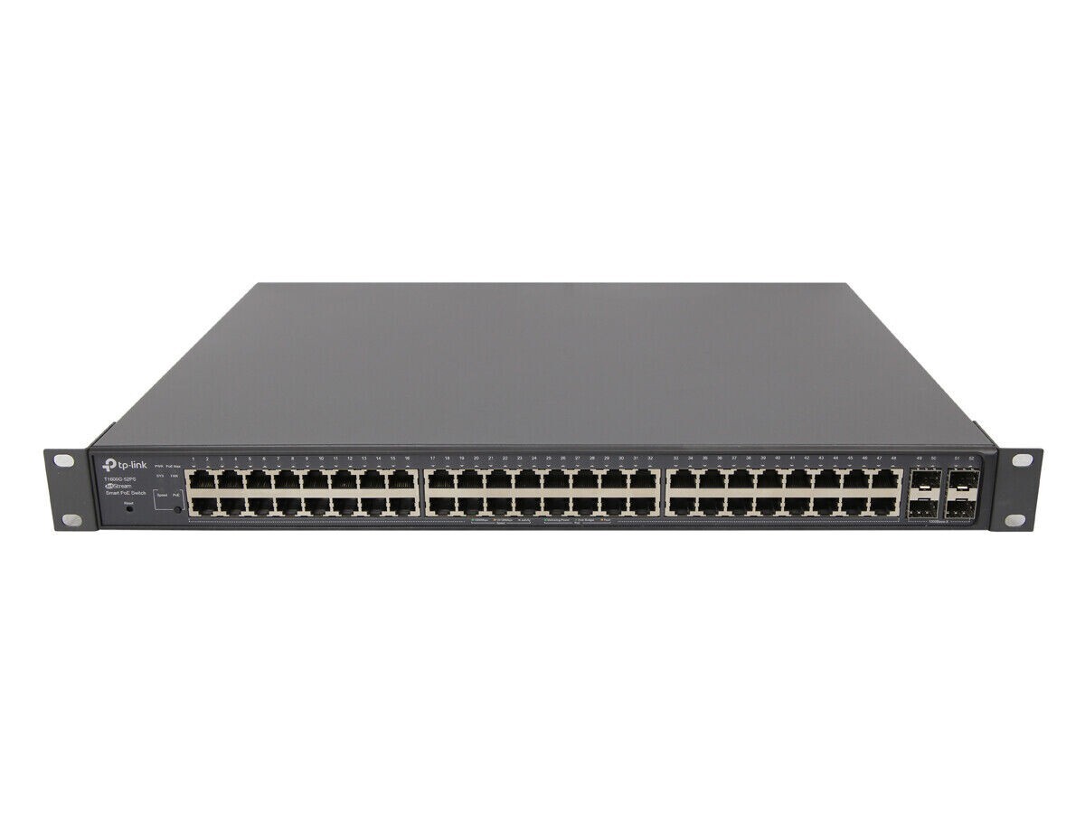 TP-LINK T1600G-52PS 52 Ports Rack Mountable 48GbE SFP Switch