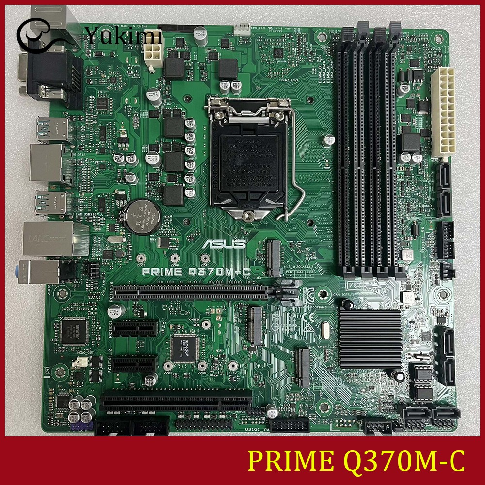 FOR ASUS PRIME Q370M-C  DDR4*4 LGA 1151 HDMI VGA Micro-ATX Ｍotherboard Test OK