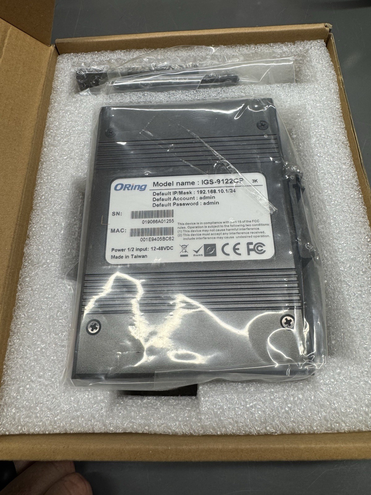 Oring IGS-9122GP 14-Port Industrial Gigabit Ethernet Switch NEW IN BOX