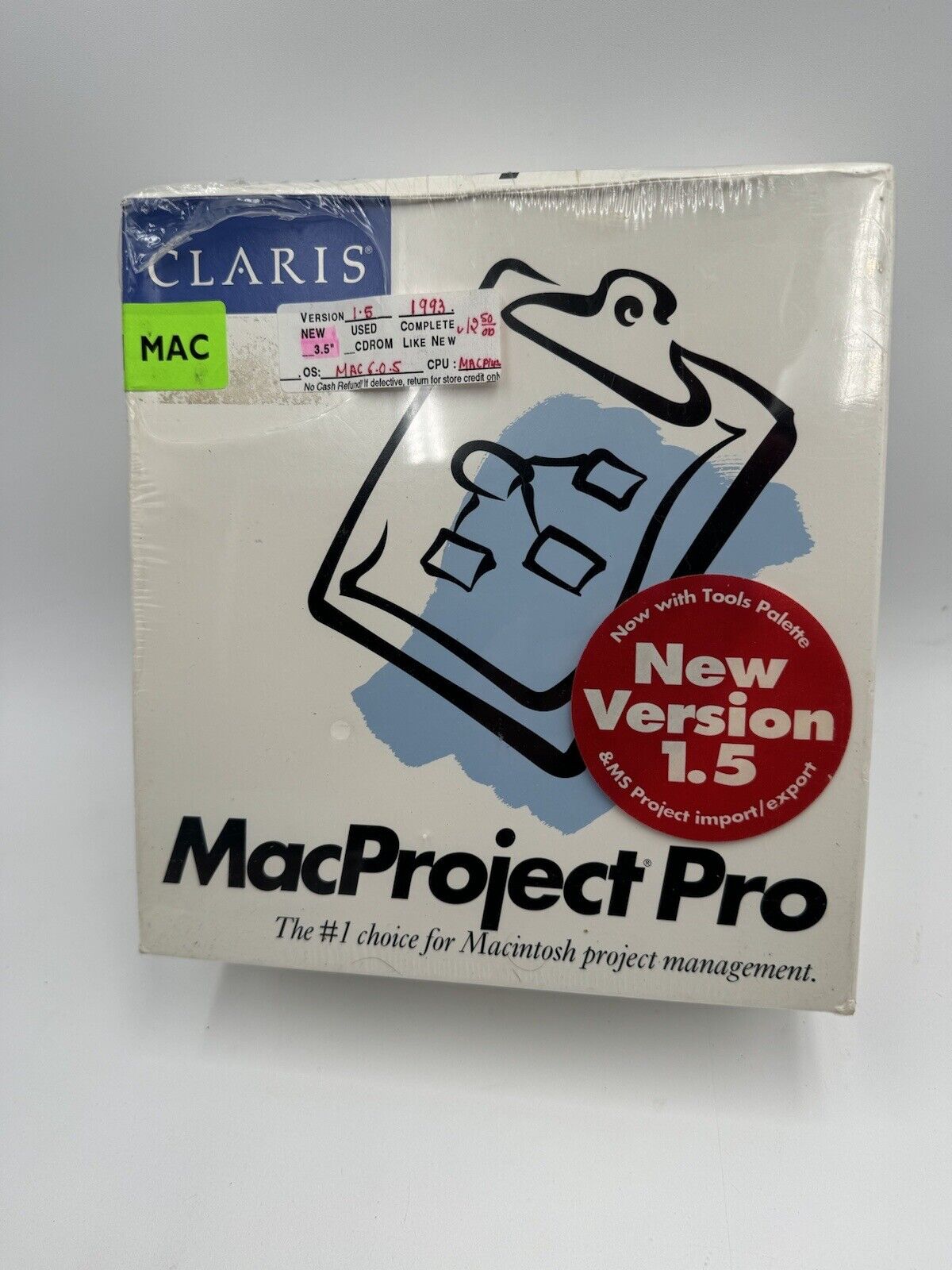 Vintage MacProject Pro Claris Version 1.5 For Macintosh 1993