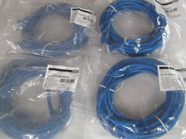 14 Ft C2G Cat6 Snagless UTP Ethernet Network Patch Blue Cable, 4 Pack