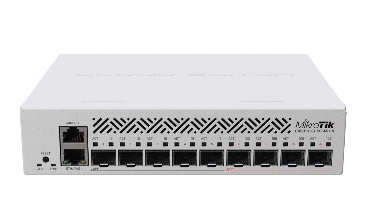 MIKROTIK Fiber Cloud Router Switch RouterOS level 5 CRS310-1G-5S-4S+IN