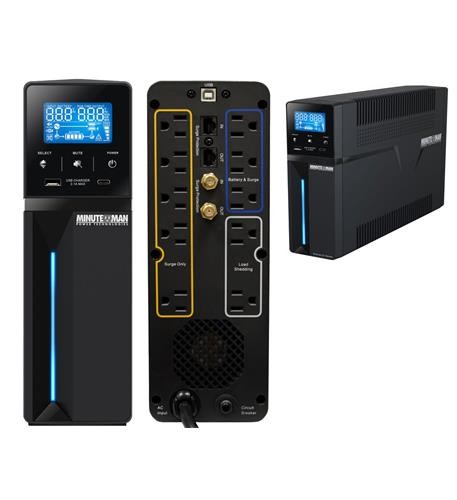 Minuteman ETR1350LGU 1350VA Line-Interactive UPS 5 Outlets Black