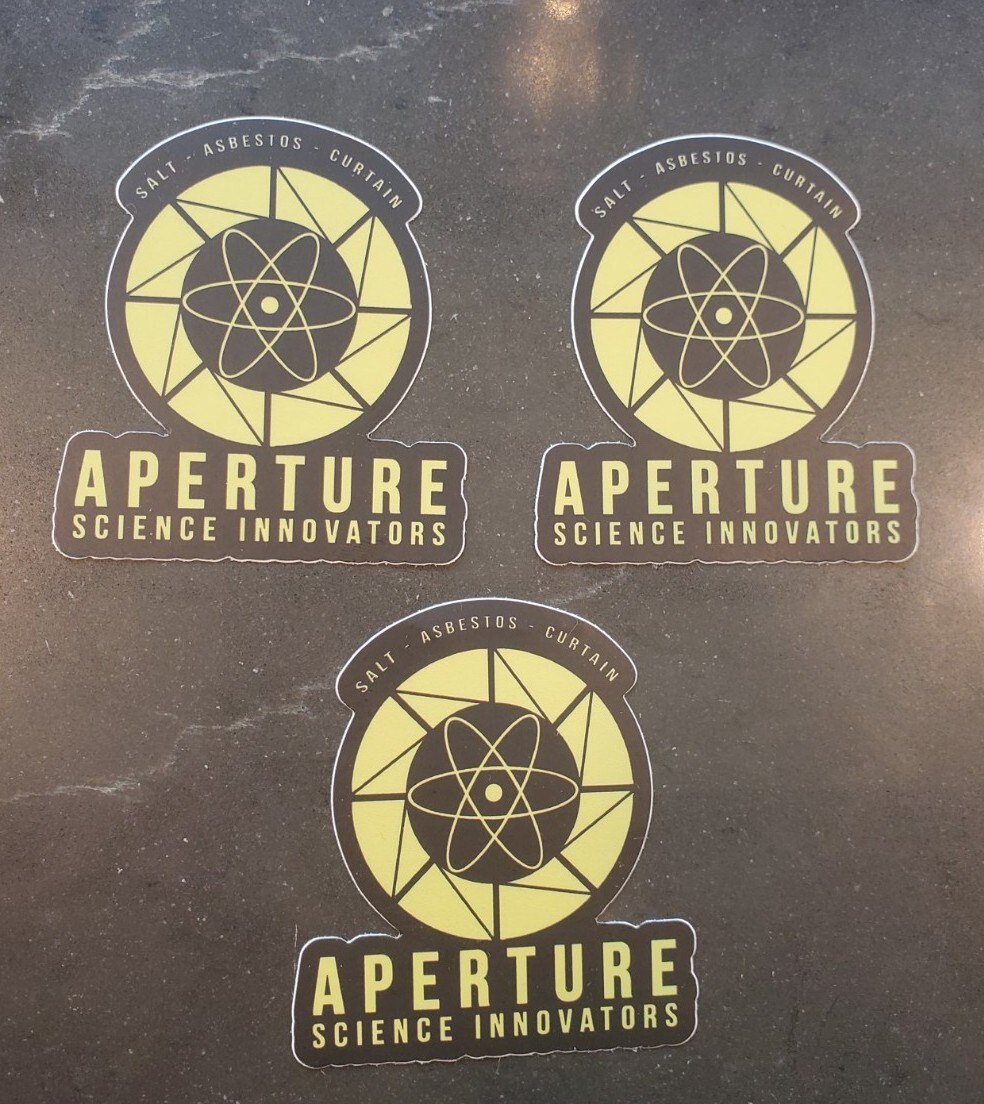 Aperture Laboratories STICKERS 3 PACK **WORLDWIDE 🌐 SHIPPING**