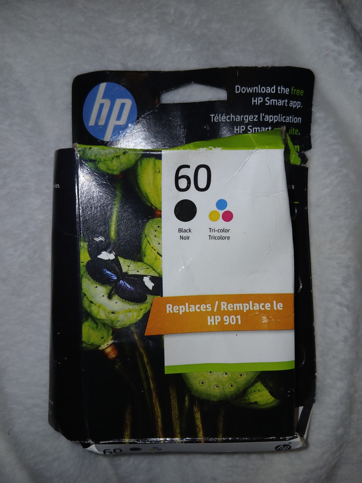 HP 60 Black/ Tricolor Ink Cartridge, 2pk Replaces HP 901 - DAMAGED BOX