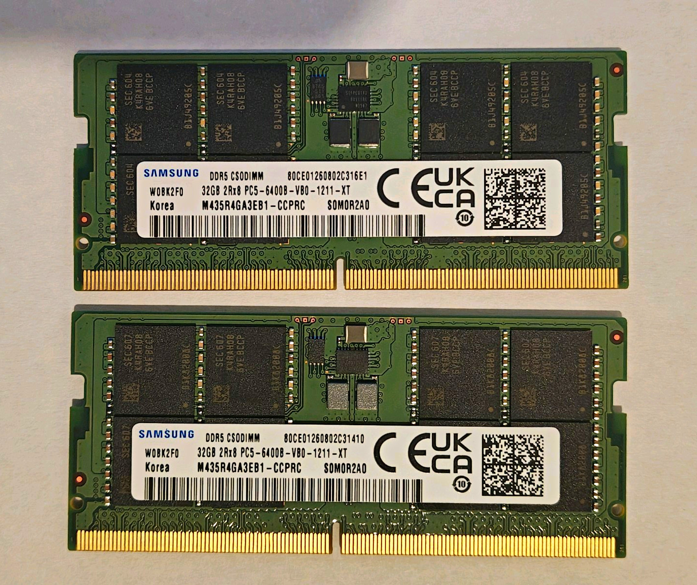 Samsung 64GB (2x32GB) DDR5-6400B CSO-DIMM PC5-6400B 262-Pin