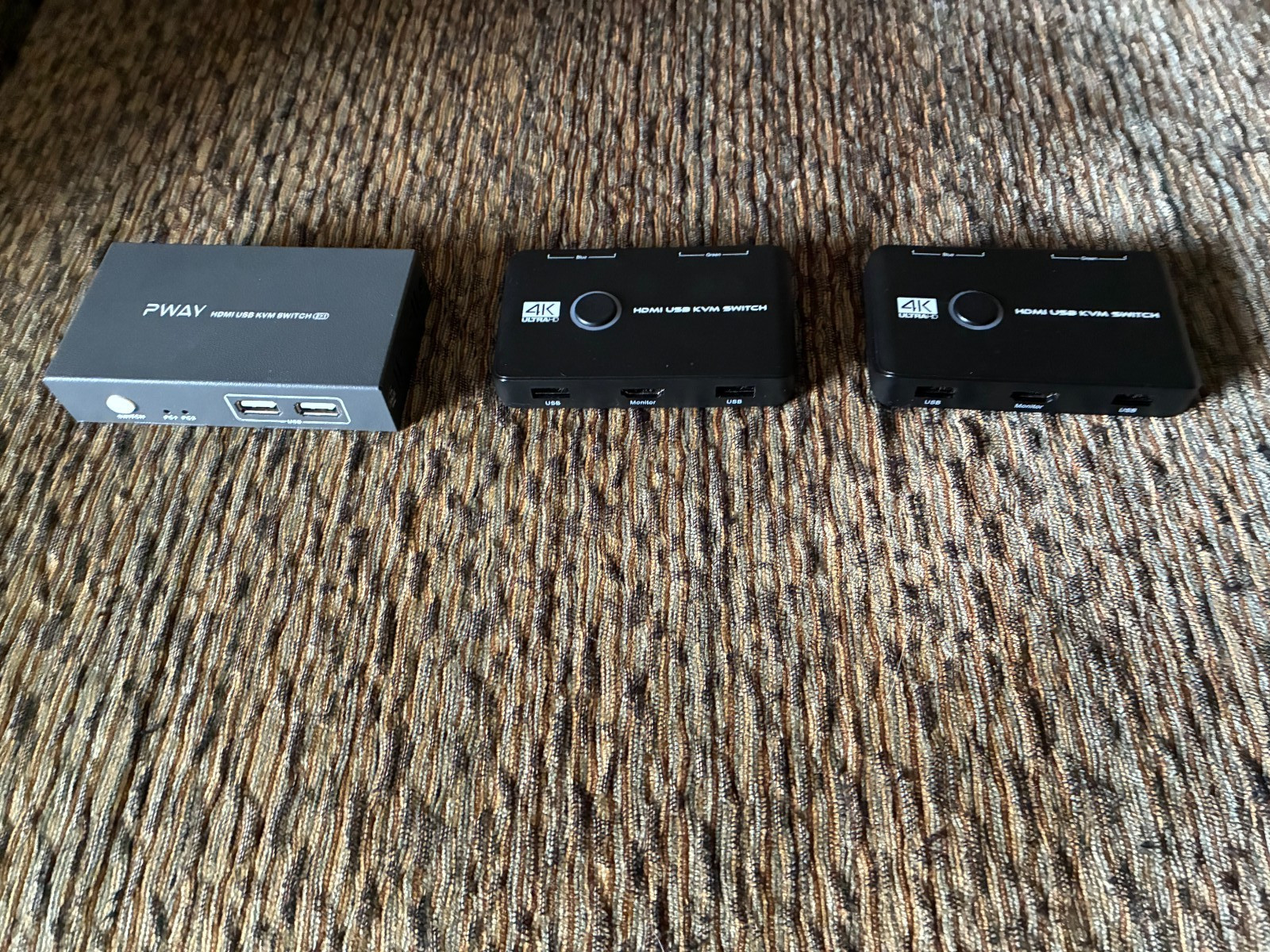 Lot of 3  KVM Switches - HDMI 2 Port, USB HDMI Switches for 2 Computers