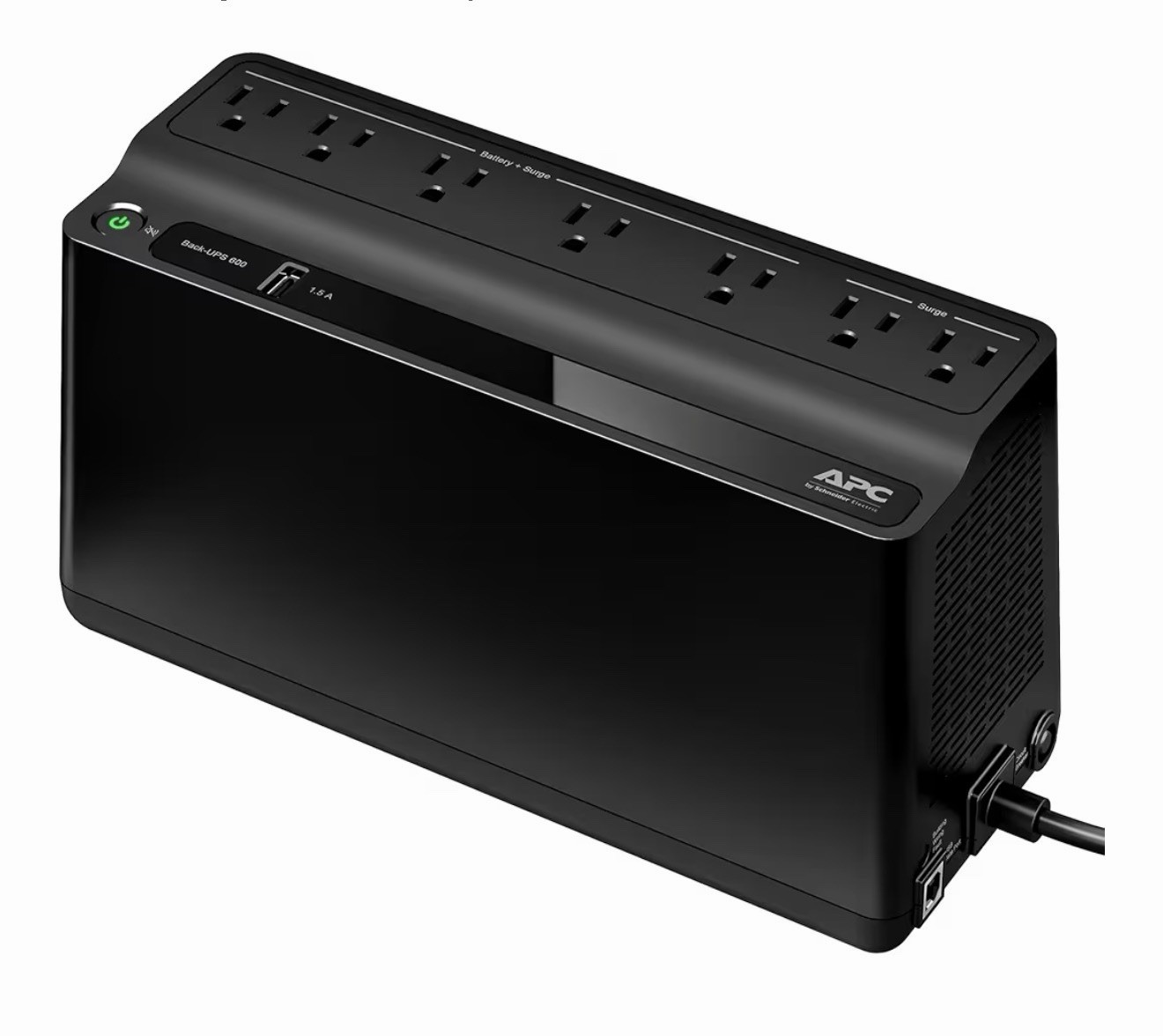 Schneider APC Back-UPS 600 VA 330W 67-Minute Run-Time for PC Loads