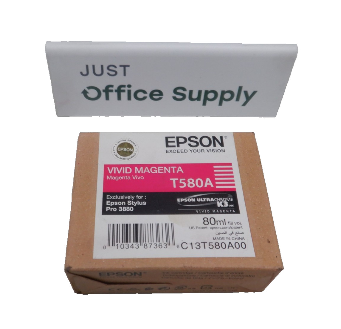 Genuine Epson T580A Vivid Magenta 80ml Ink Cartridge 