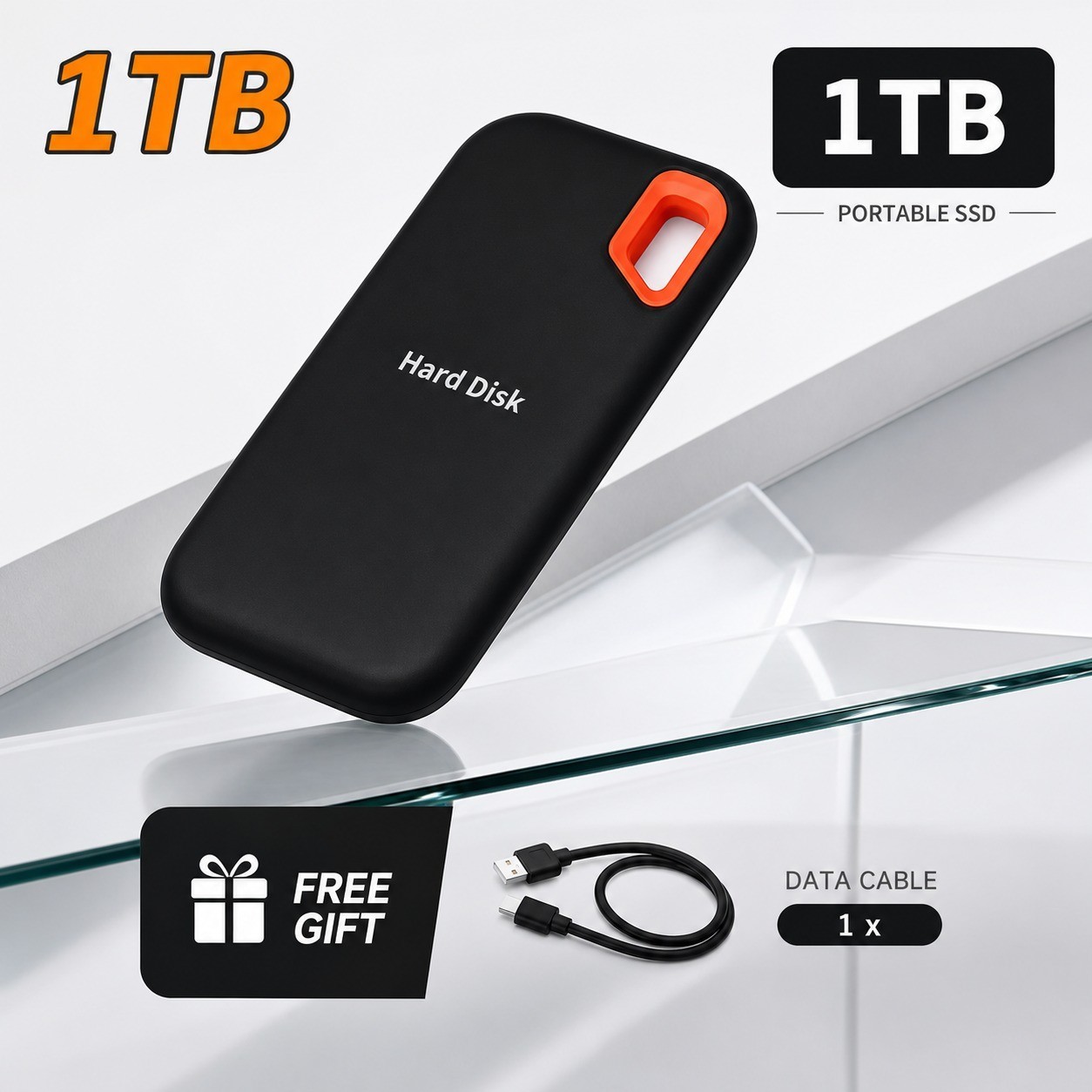 High Speed Portable External SSD Hard Drive USB-C 1TB 2TB Storage for PC Mac