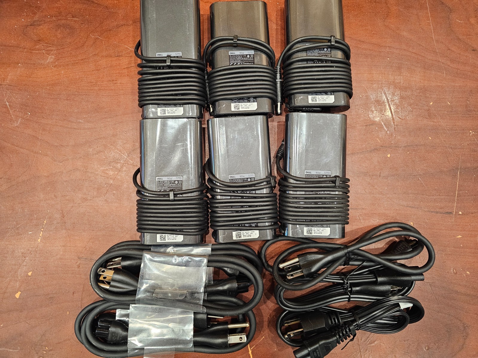 Lot Of 6 Genuine Dell  Charger AC Adapter 5GT3K, 05GT3K - 90 watt 7.4mm Open Box
