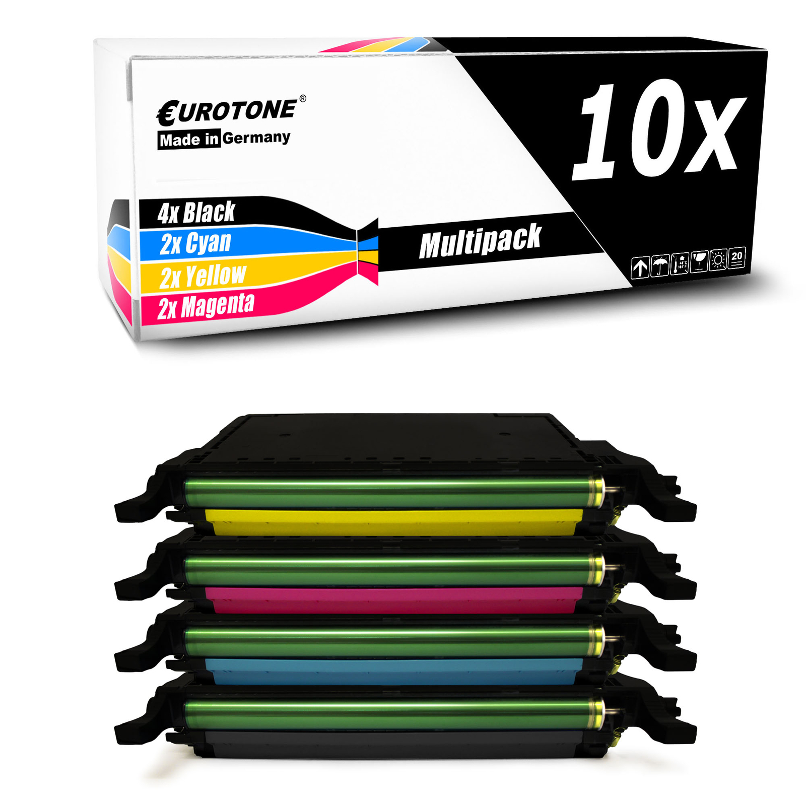 10x Cartridge Replaces Samsung CLT-6092S C6092S K6092S M6092S Y6092S CLT6092